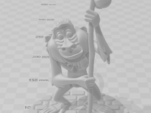 Boneca 3d style manga rafique lion king rei leao caricato 3D Print Model