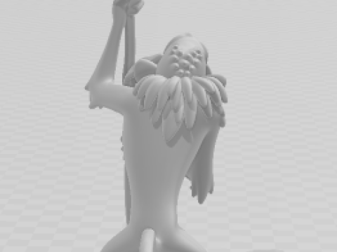 Boneca 3d style manga rafique lion king rei leao caricato 3D Print Model