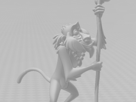 Boneca 3d style manga rafique lion king rei leao caricato 3D Print Model