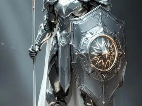 Boneca 3d style manga guerreiro armadura rpg war 3Dプリントモデル