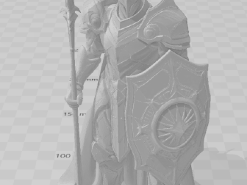 Boneca 3D-stijl manga guerreiro armadura rpg oorlog 3D printmodel