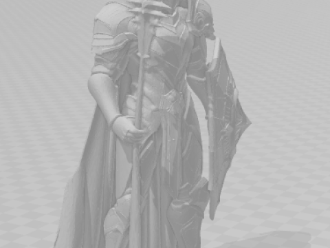 Boneca 3D-stijl manga guerreiro armadura rpg oorlog 3D printmodel