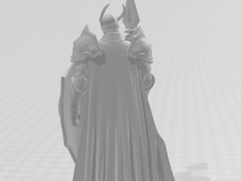 Boneca 3D-stijl manga guerreiro armadura rpg oorlog 3D printmodel