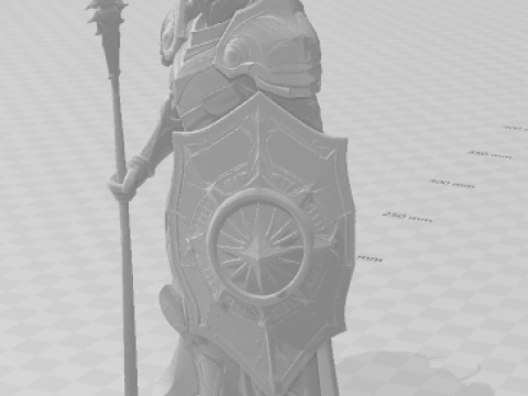 Boneca 3D-stijl manga guerreiro armadura rpg oorlog 3D printmodel