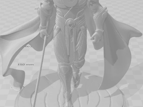 Boneca 3d style manga guerreiro armadura rpg war 3D Print Model