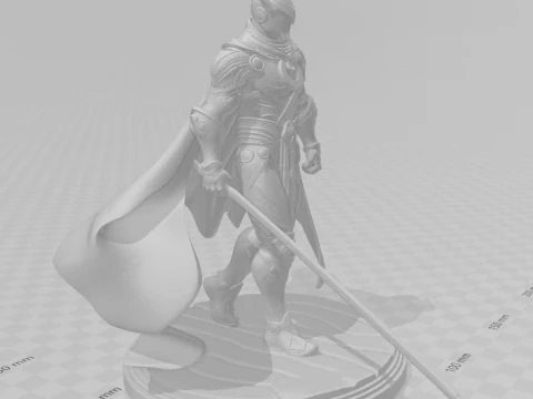 Boneca 3d style manga guerreiro armadura rpg war 3D Print Model