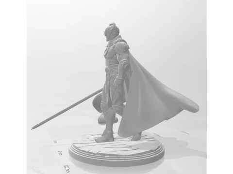 Boneca 3d style manga guerreiro armadura rpg war 3D Print Model