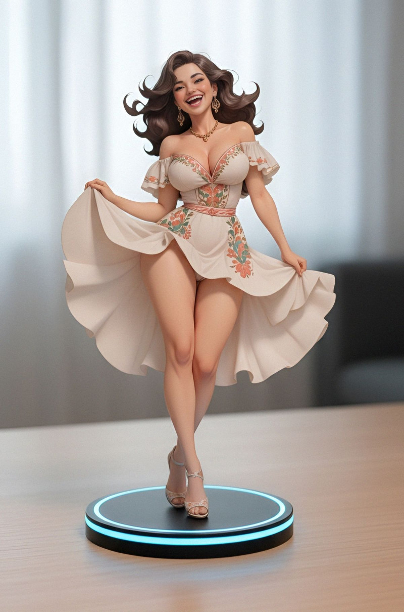 Boneca gaya 3d manga wanita loli anime caricato Model Cetak 3D .c4d .max .obj .3ds .fbx .stl .blend 