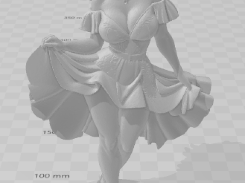 Boneca gaya 3d manga wanita loli anime caricato Model Cetak 3D