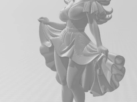 Boneca 3d style manga women lolli anime caricato 3D Print Model