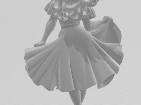 Boneca gaya 3d manga wanita loli anime caricato Model Cetak 3D