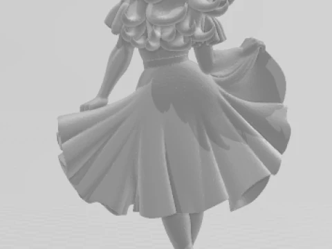 Boneca 3d style manga women lolli anime caricato 3D Print Model