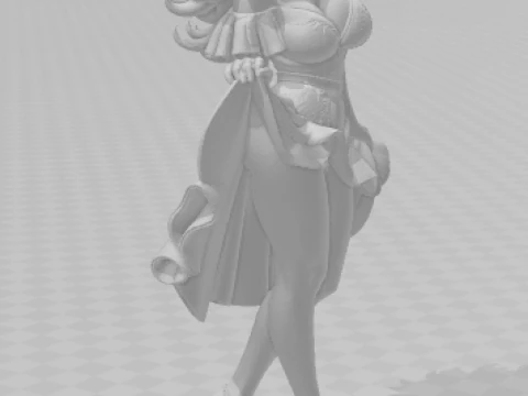 Boneca 3d style manga women lolli anime caricato 3D Print Model