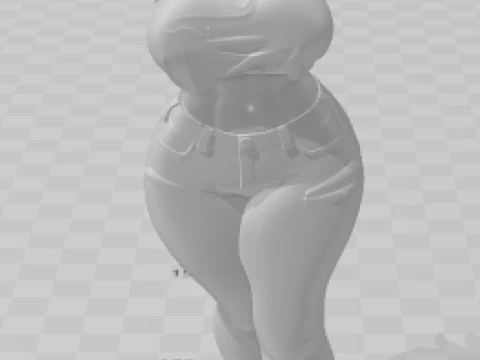 Boneca 3d style manga women lolli anime caricato 3D Print Model