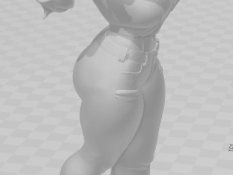 Boneca 3d style manga women lolli anime caricato 3D Print Model