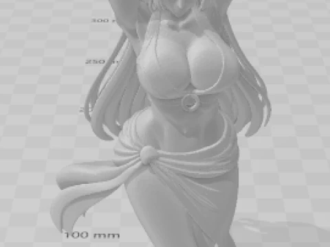 Boneca 3d style manga women lolli anime caricato 3D Print Model