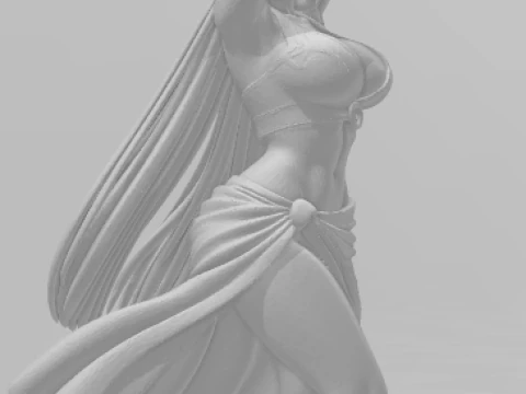 Boneca 3d style manga women lolli anime caricato 3D Print Model