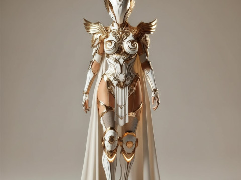 Boneca 3d style manga women lolli anime warrior armadura god caricato Model Cetak 3D