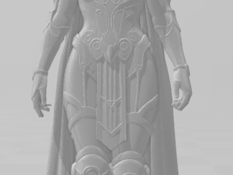 Boneca 3d style manga women lolli anime warrior armadura god caricato 3D Print Model