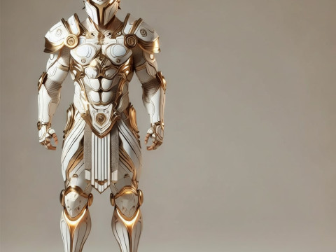Boneca 3d style manga men lolli anime warrior armadura god caricato 3D प्रिंट मॉडल