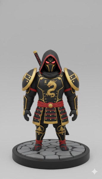 Boneca 3d スタイル マンガ アニメ 忍者カリカート 3Dプリントモデル .c4d .max .obj .3ds .fbx .stl .blend