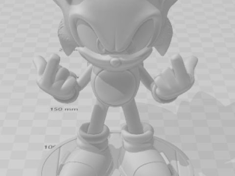 Boneca 3d style manga anime sonic mal educado caricato 3D Print Model