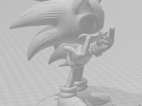 Boneca 3d style manga anime sonic mal educado caricato 3D Print Model