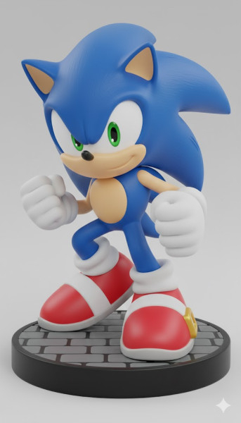 Boneca estilo 3d manga anime sonic sega caricato Modelo de impresión 3D .c4d .max .obj .3ds .fbx .stl .blend 