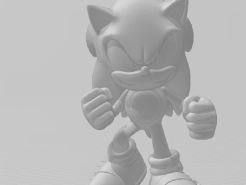 Boneca estilo 3d manga anime sonic sega caricato Modelo de impresión 3D