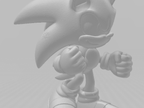 Boneca estilo 3d manga anime sonic sega caricato Modelo de impresión 3D