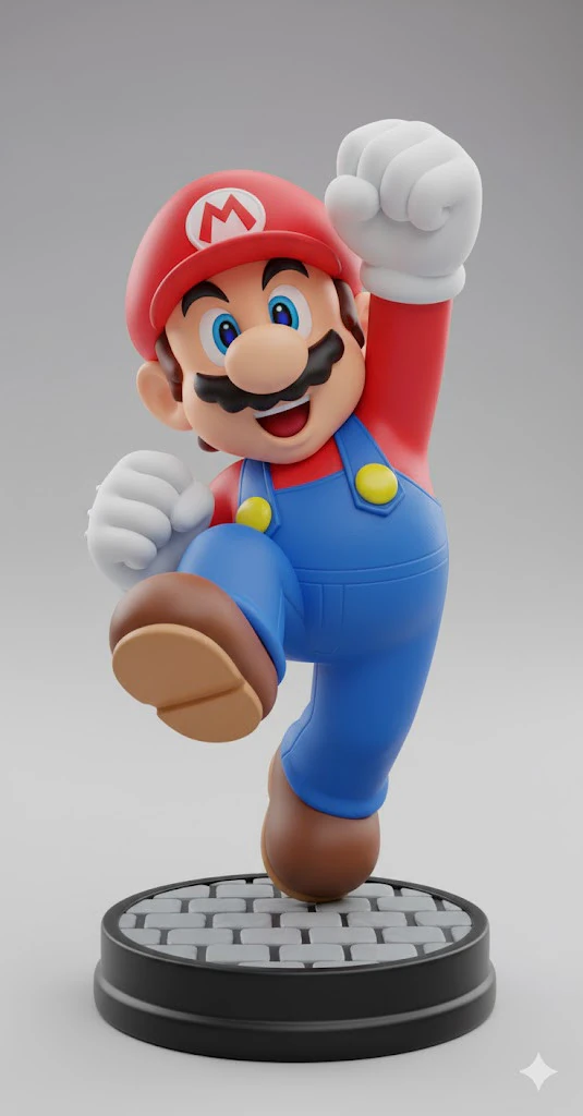 Boneca 3d style manga anime nintendo mario caricato 3D Print Model .c4d .max .obj .3ds .fbx .stl .blend 