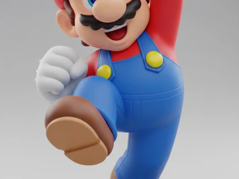 Boneca 3d style manga anime nintendo mario caricato 3D Print Model
