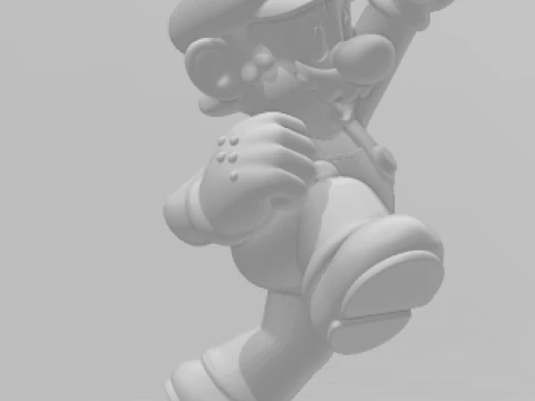 Boneca 3d style manga anime nintendo mario caricato 3D Print Model
