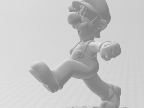 Boneca estilo 3d manga anime nintendo luigi caricato Modelo de impresión 3D
