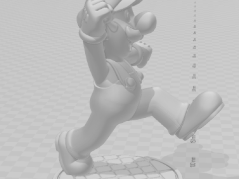 Boneca estilo 3d manga anime nintendo luigi caricato Modelo de impresión 3D