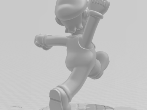 Boneca estilo 3d manga anime nintendo luigi caricato Modelo de impresión 3D