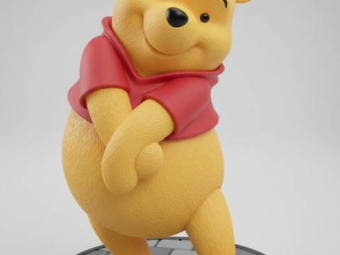 Boneca 3d style manga anime ursinho pooh caricato Modèles 3D en vedette