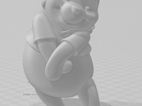 Boneca 3d style manga anime ursinho pooh caricato 3D Print Model