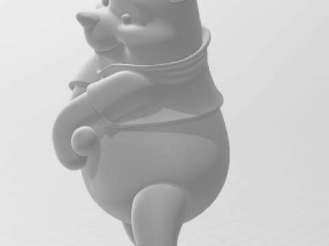 Boneca 3D 风格漫画动漫 ursinho pooh caricato 3D 打印模型