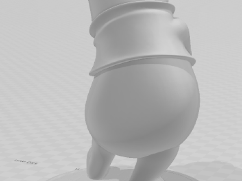 Boneca 3D 风格漫画动漫 ursinho pooh caricato 3D 打印模型