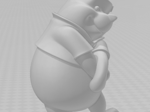 Boneca 3D 风格漫画动漫 ursinho pooh caricato 3D 打印模型