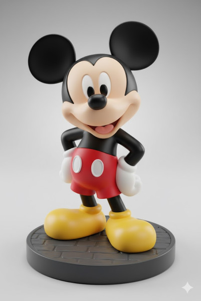 Boneca 3d стиль манга аніме Міккі Маус карикато 3D Принт Модель .c4d .max .obj .3ds .fbx .stl .blend