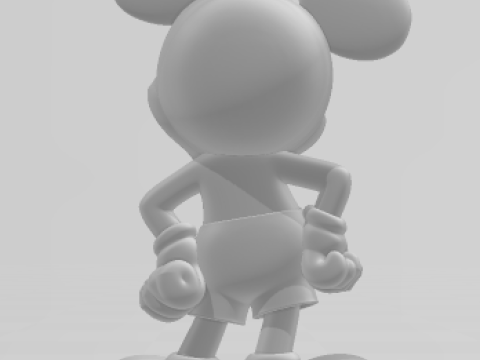 Boneca 3d стиль манга аніме Міккі Маус карикато 3D Принт Модель