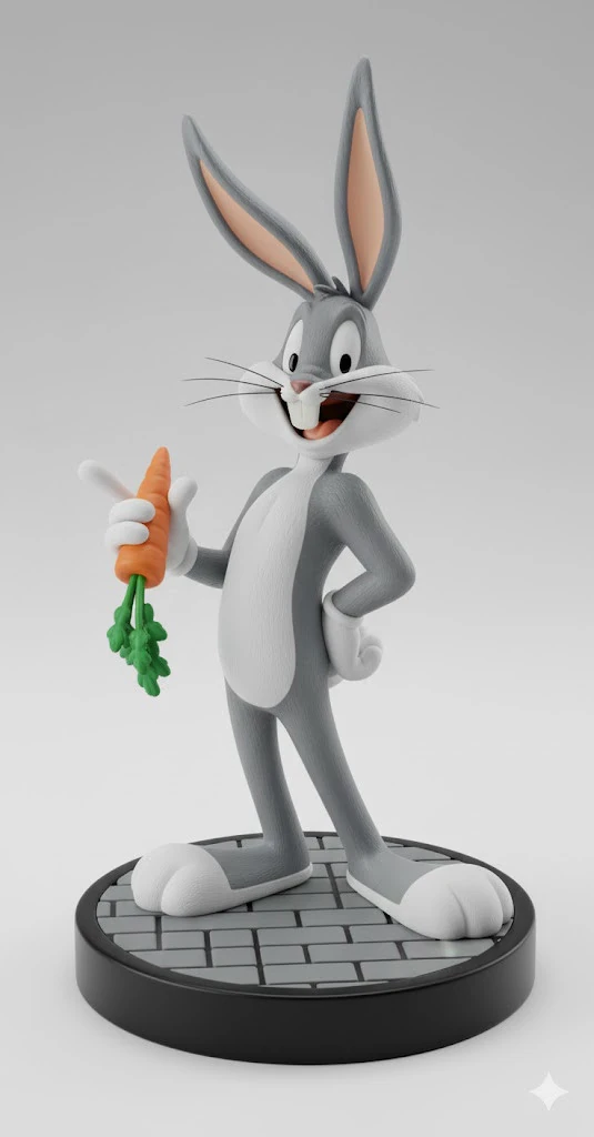 Boneca 3d style manga anime bugs bunny pernalonga caricato 3D Print Model .c4d .max .obj .3ds .fbx .stl .blend