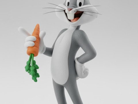 Boneca 3d style manga anime bugs bunny pernalonga caricato Modèles 3D en vedette