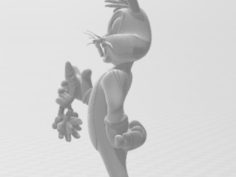 Boneca 3d style manga anime bugs bunny pernalonga caricato 3D Print Model