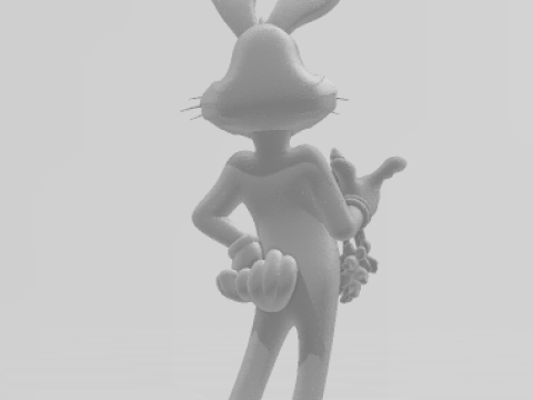 Boneca 3d style manga anime bugs bunny pernalonga caricato 3D Print Model