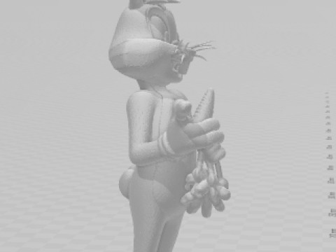 Boneca 3d style manga anime bugs bunny pernalonga caricato 3D Print Model