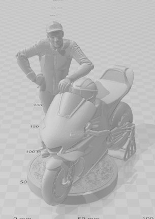 Boneca 3d style manga anime piloto e moto gp caricato 3D Print Model .c4d .max .obj .3ds .fbx .stl .blend