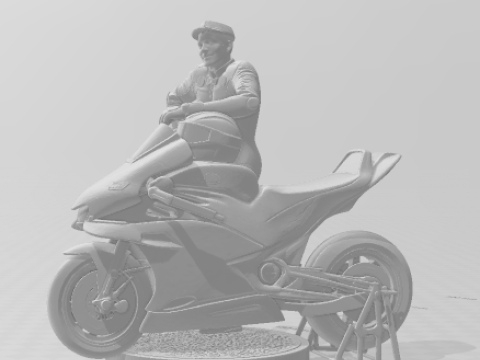 Boneca 3d style manga anime piloto e moto gp caricato 3D Print Model